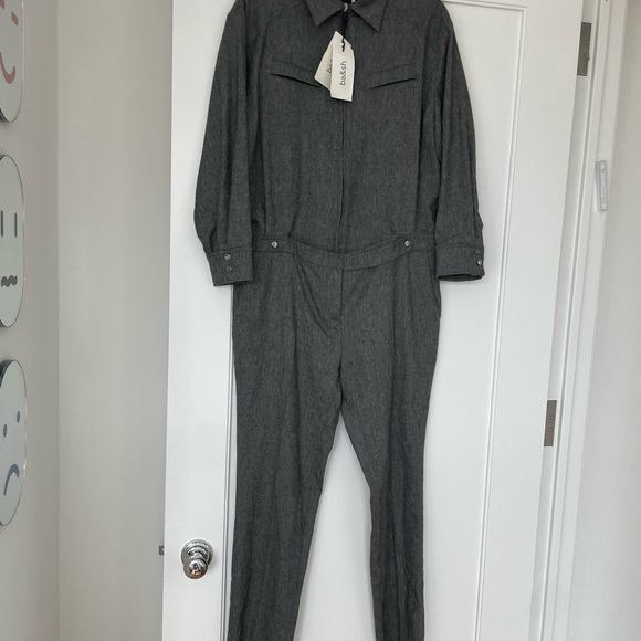 ❌SOLD❌Ba&Sh Chani Utility Long Sleeve Jumpsuit in Anthracite Grey - Picture 9 of 13